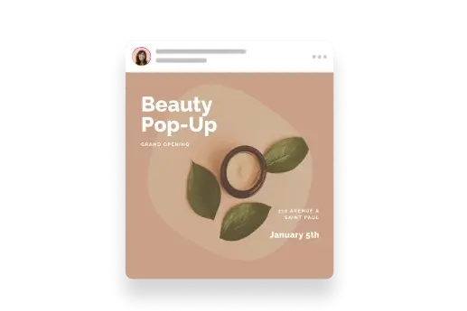 Post di Instagram sulla bellezza completato