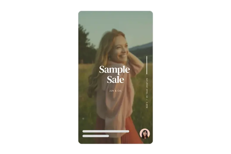 Video TikTok di vendita di esempio completato