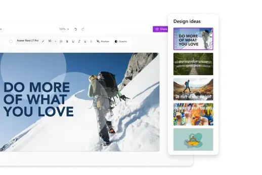 Možnosti exportu v Clipchampu pro video se západem slunce v krajině